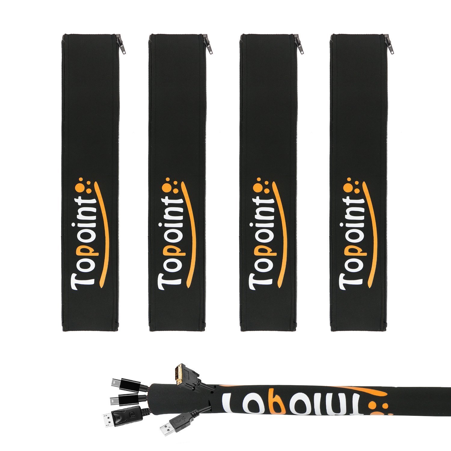 Topoint® Kabelkanal Organizer Management-Set, 4 Stück 19 \