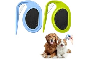 BIXMK 2PCS Pet Knotting Comb, Knotting Comb for Cats, Knotting Comb for Dog, Puppy Kitten Knotting Comb for Removing Tangled and Grooming Loose Knotted Hair (Blue+Green)