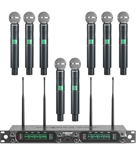 Amazon.com: Wireless Microphone System UHF 8 Channel 8 Lavalier