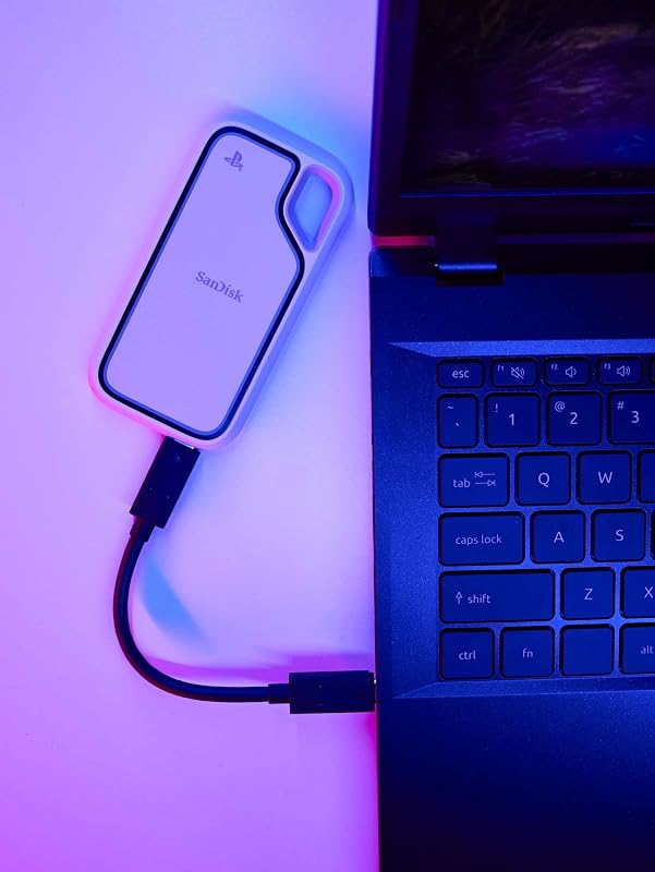Extreme Portable SSD für PS5 1 TB - bis zu 1.000 MB/s Lesen - Weiß