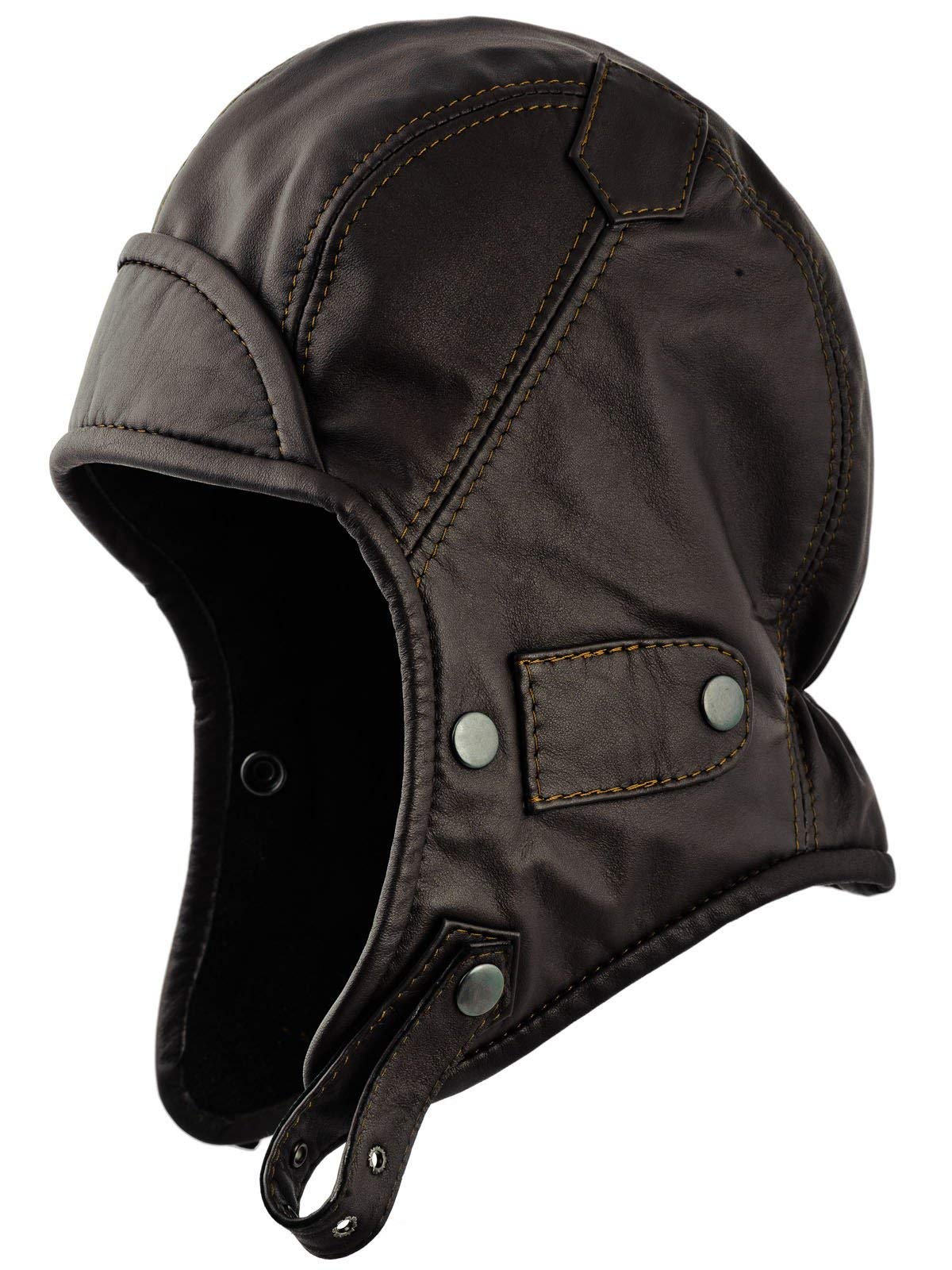 Sterkowski Genuine Leather Trapper Aviator Hat