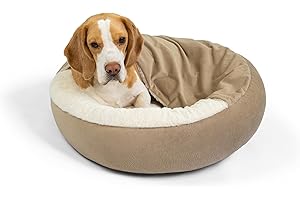 Best Friends by Sheri Cozy Cuddler Ilan Microfiber Hooded Blanket Cat and Dog Bed in Wheat 26"x26"