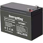 EnergyKing Standard Security Alarm Battery 12V 7Ah AGM Rechargeable ISO9001, 2-Year Warranty