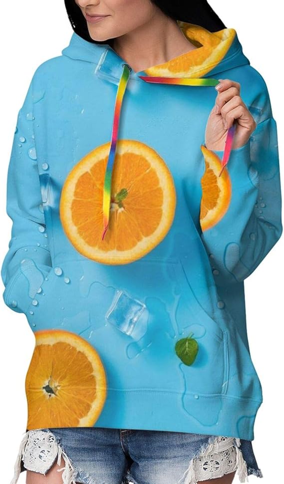 Amazon Co Jp オレンジの半分 パーカー レディース トレーナーパーカー おしゃれ プラスベルベット 厚くする フーディ 長袖 フード付き ポケット付き カジュアル プルオーバー パーカー 服 ファッション小物