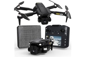 Toladrone TD12LCD Drone with LCD Screen Remote Control Brushless Motor WiFi Real-time Transmission Drones for Adults Drone with Camera Foldable Quadcopter for Beginners