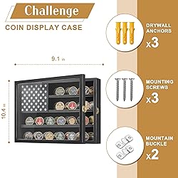 Challenge Coin Display Case 11x15IN, Military Medal