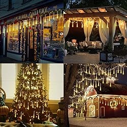 JJGoo Christmas Lights Meteor Shower Rain