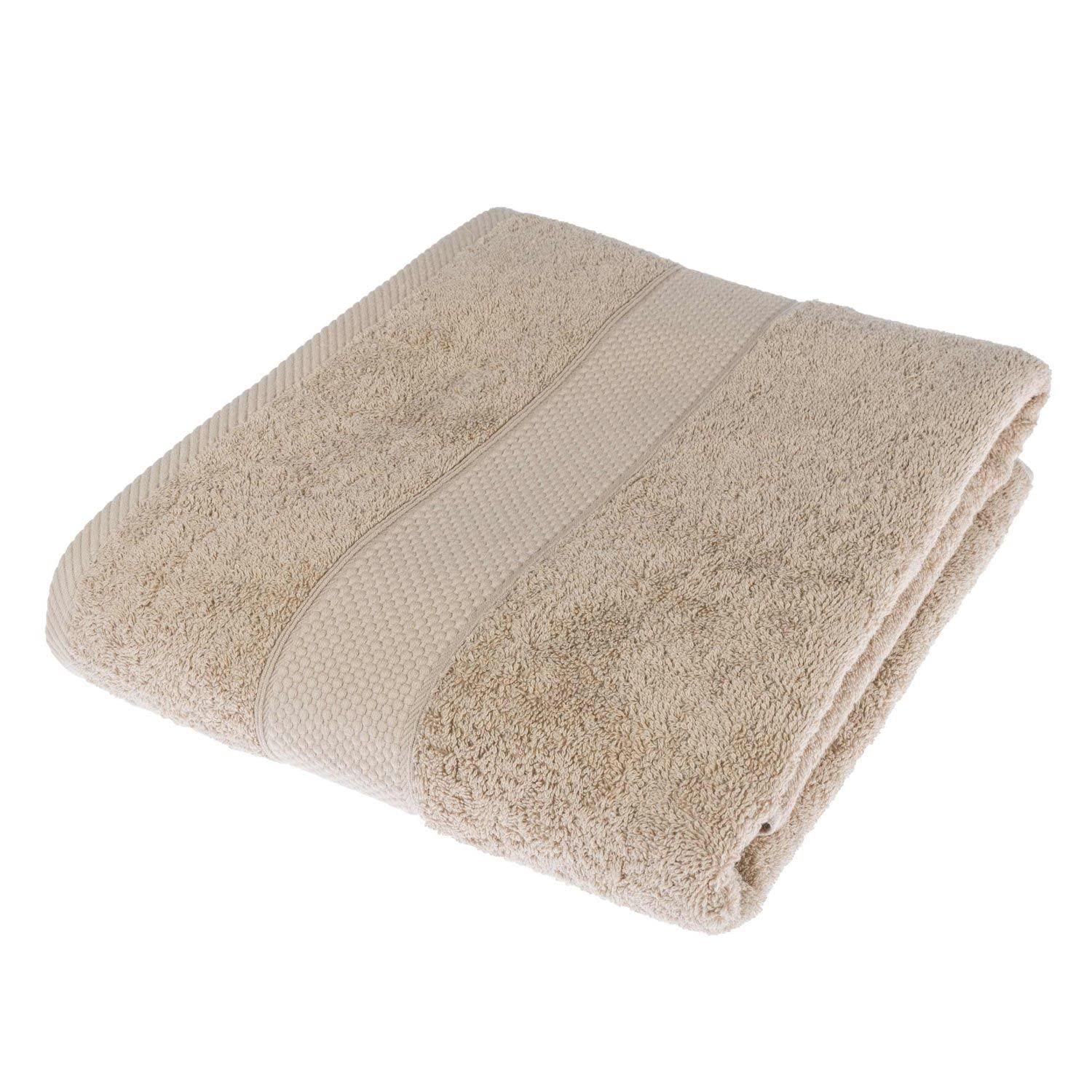 HOMESCAPES Stone Turkish Cotton Jumbo Towel Super Soft Thick & Absorbent 500 GSM Towel Heavy Weight for everyday Luxury — image 1