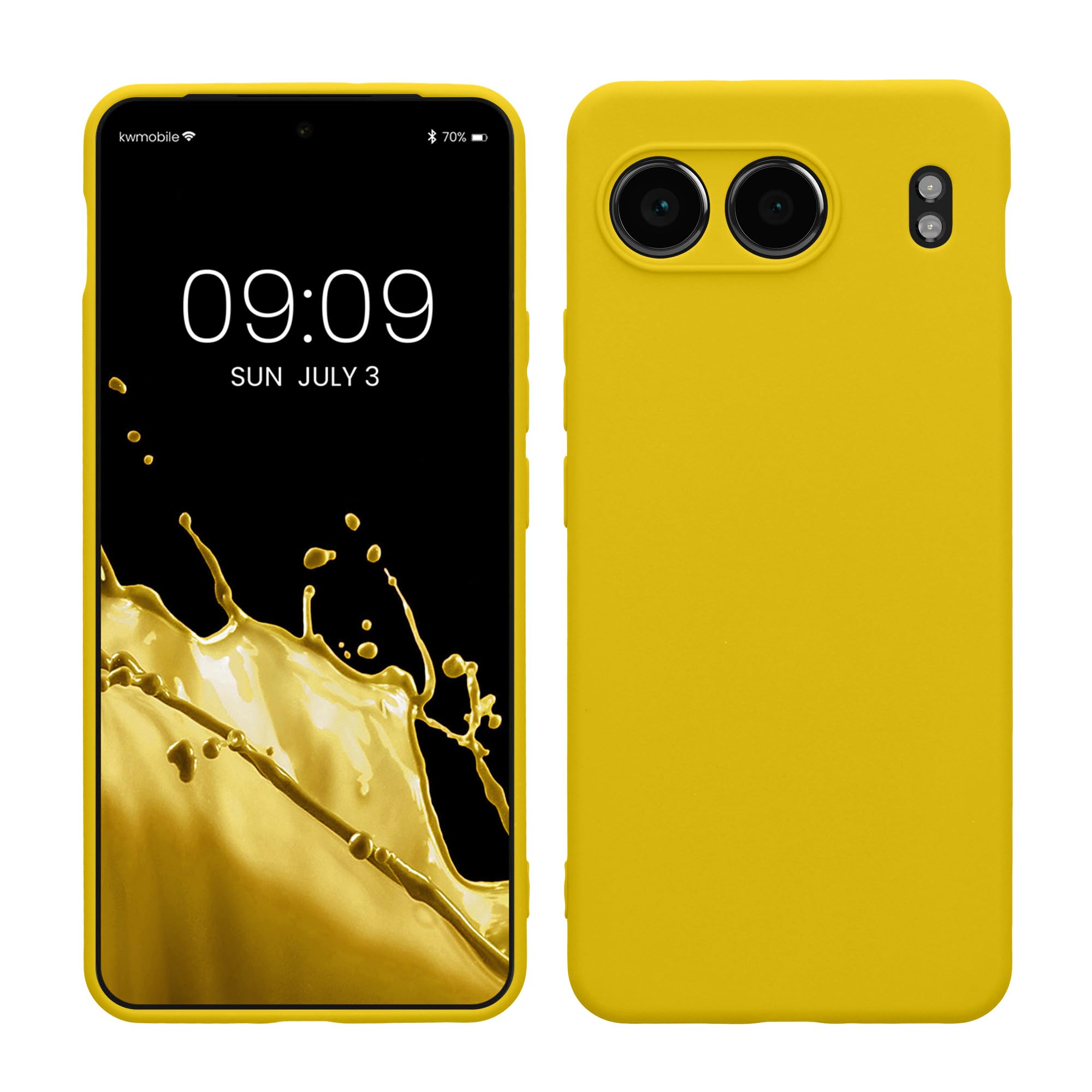 kwmobile Case for OnePlus Nord 4 5G Case - Protective Slim TPU Phone Cover - Soft Matte Finish - Radiant Yellow