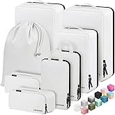Velaybor 8 Set Compression Packing Cubes for Travel, Waterproof Luggage Organizers, Suitcase Organizer Set for Carry-On & Checked Baggage, Travel Accessories for Men & Women