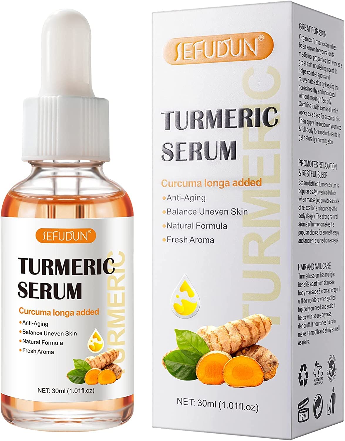 Turmeric Dark Spot Corrector Serum Oil, Turmeric Serum for Dark Spots Remover,Brightening Skincare for Hyperpigmentation, Acne Scars & Age Spots