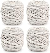 TSLBW Knitting Wool Yarn 4 x 100g Multicolor Soft Chunky Chenille