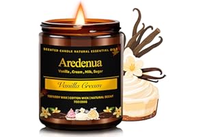 AREDENUA Vanilla Cream Odor Eliminating Candles – Home Deodorizing Soy Candles for Removing Pet, Kitchen & Bathroom Odors, Fresh Air Scented Candle with Clean Vanilla Aroma, Long-Lasting Odor Remove Candle