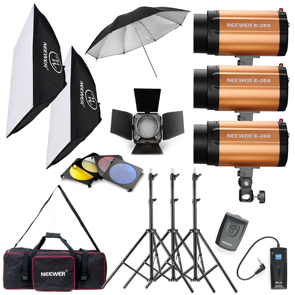 Neewer 900W(300W x 3)Professional Photography Studio Monolight Strobe