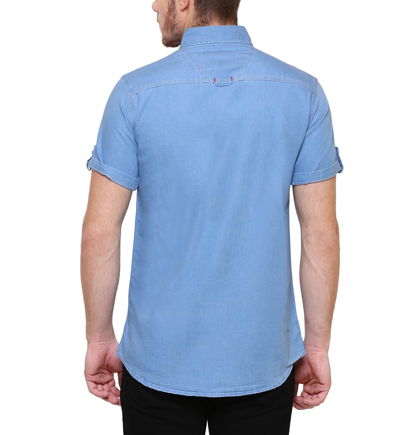 kuons avenue men's denim shirt for men half sleeve (colour options inside)