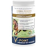 V-POINT Laminitis Ease &ndash; Herbal Hoof &amp; Laminae Support for Horses &ndash; 1 lb | Natural equine hoof supplement with ginkgo, milk thistle, willow bark &amp; spirulina for hoof, laminae and metabolic support
