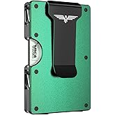 Lenvoten Upgraded Hinged Minimalist Wallet for Men | Slim Metal RFID Blocking Wallet | Credit Card Holder & Money Clip Holds 20 Cards | Premium Scratch-Resistant Finish | Ideal Gift for Men