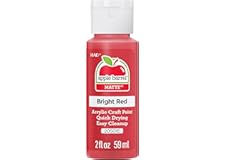 Apple Barrel Acrylic Paint in Assorted Colors (2 oz), 20501, Bright Red