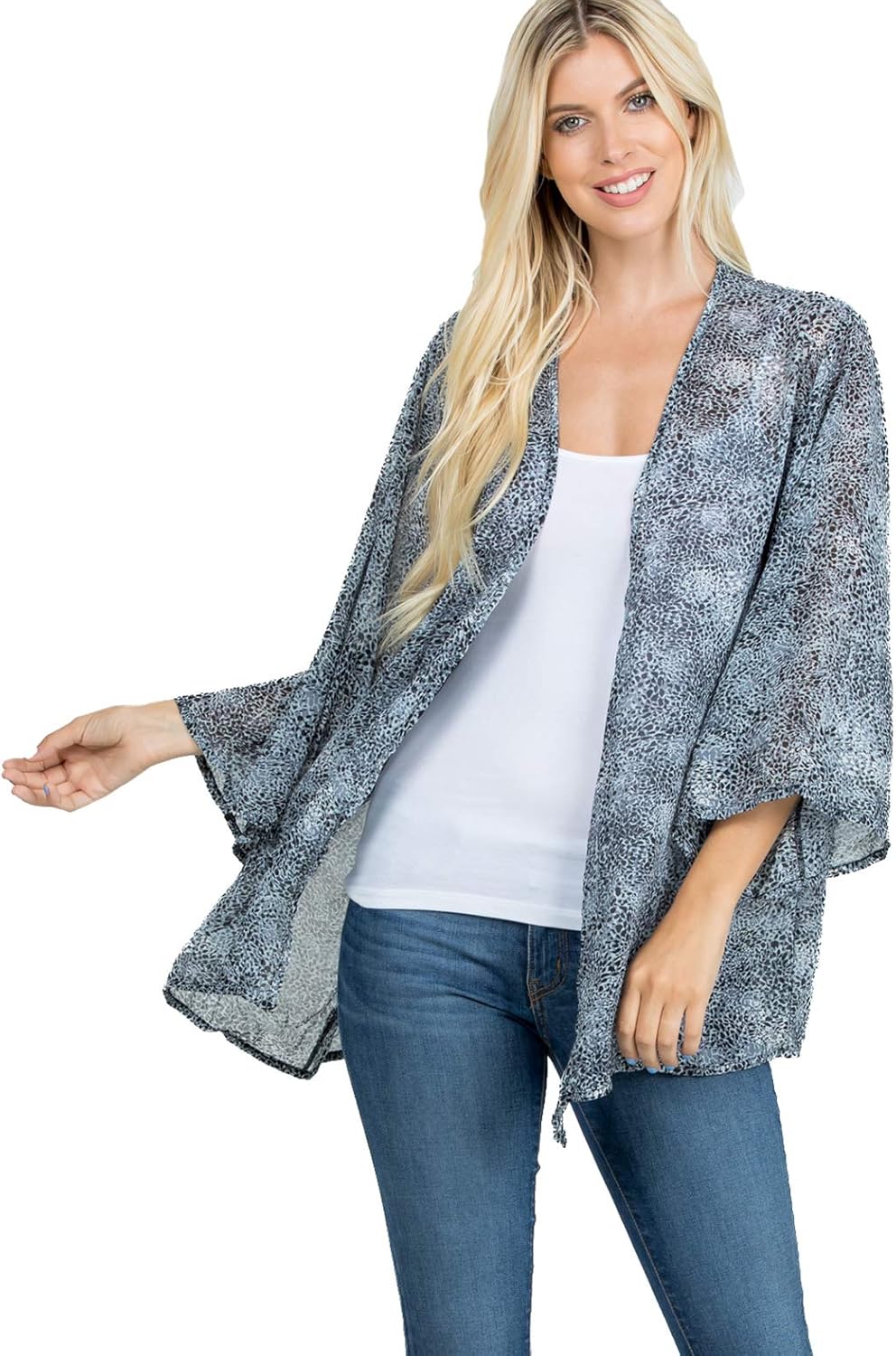 cheetah print kimono cardigan