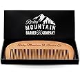 Hair Comb - Wood with Anti-Static & No Snag Handmade Brush for Beard, Head Hair, Mustache with Design in Gift Box