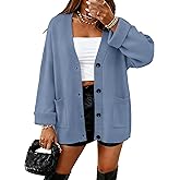 BTFBM Oversized Cardigan Sweaters for Women Trendy Fall Fashion 2025 Button Down Long Sleeve Chunky Knit Cardigans