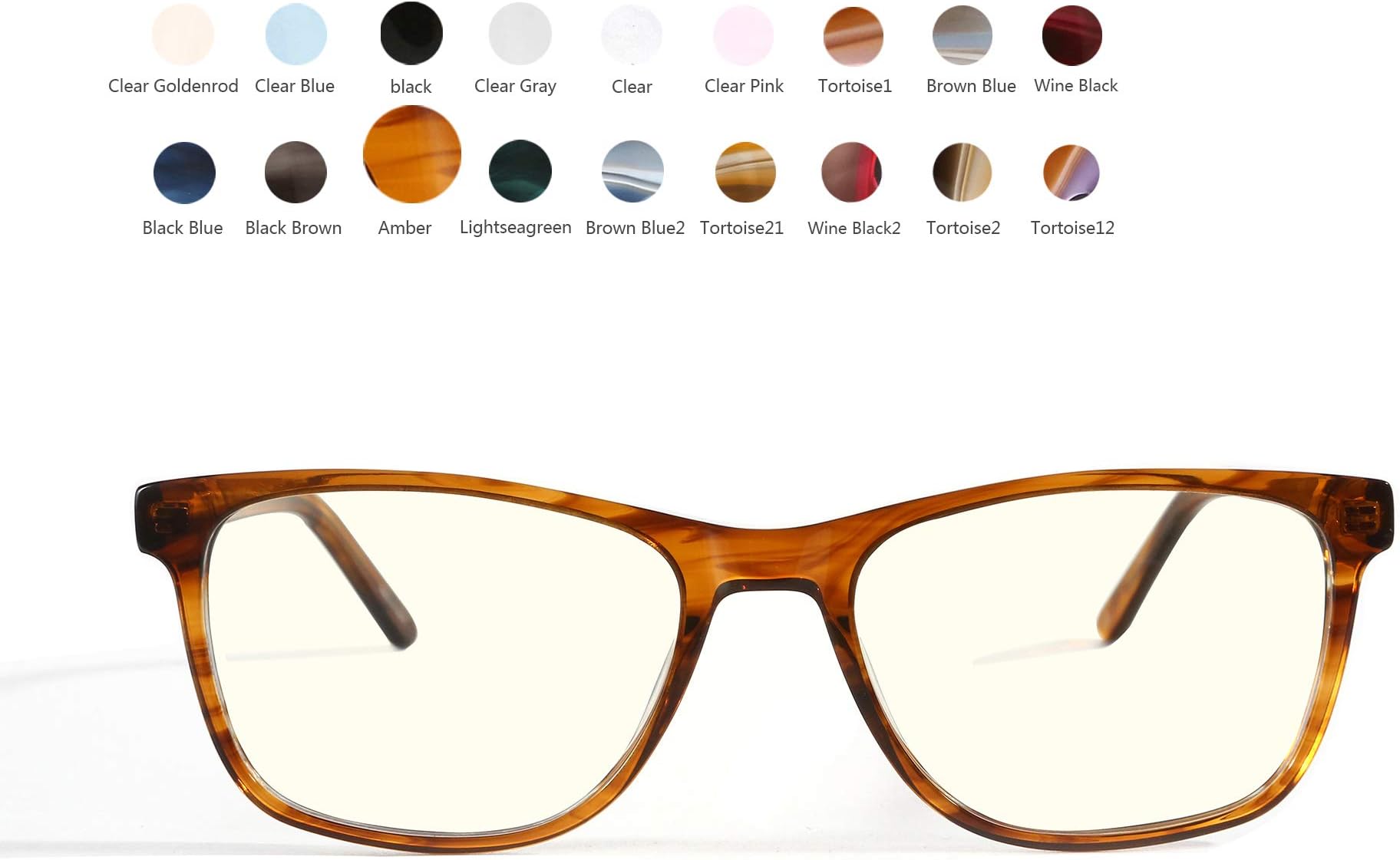 Blue Light Blocking Glasses Women Men, Computer Glasses Anti Eyestrain, Lightweight Gaming Glasses AV1003-C5