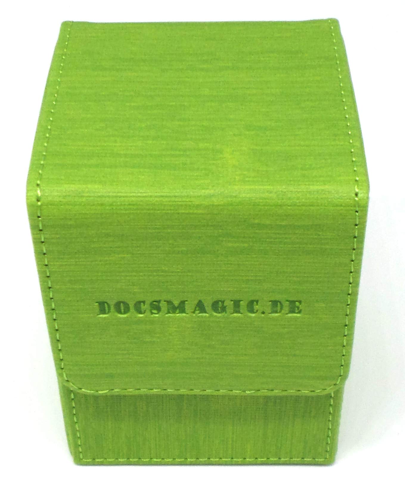 docsmagic.de Premium Magnetic Flip Box (100) Light Green + Deck Divider - MTG - PKM - YGO