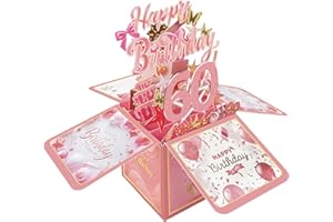 60th Birthday Card for Women, Birthday Decorations for Mother, Birthday Gift Box for 60 Year Old, Funny Birthday 3D Cards for