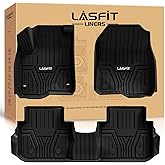 LASFIT Floor Mats for Honda CR-V 2026 2025 2024 2023 (Gasoline & Hybrid & e:FCEV), All Weather TPE Custom Fit Anti-Slip Pet Friendly Car Liners, 1st & 2nd Row Black