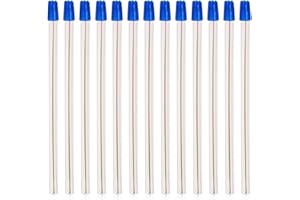 CEONAM Bag of 100 Dental Disposable Saliva Ejectors Dental Suction Tips, Saliva Aspirator Tube & Evacuation Suction Tips, Clear Body with White/Blue Tips (Blue)