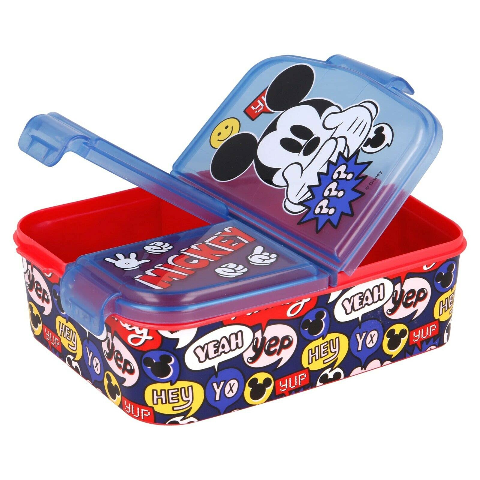 Golddunes Mickey Mouse Design Kids Character 3 Compartment Sandwich Lunch Box School
