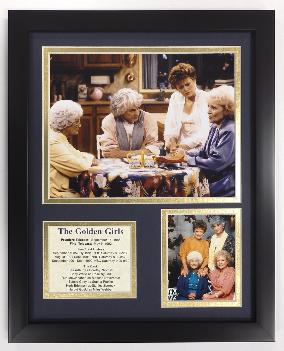 Legends Never Die "The Golden Girls Framed Photo Collage, 11 x 14-Inch White