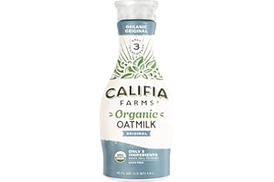 Califia Farms - Organic Original Oat Milk, 48 Oz, Dairy Free, Plant Based, Vegan, Non GMO, USDA Organic Milk