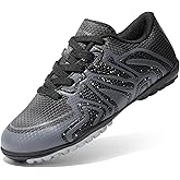 DREAM PAIRS Boys Girls Indoor Turf Soccer Cleats Lace Up Athletic Youth Futsal Football Shoes for Little/Big Kid