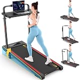 FUNMILY Upgrade Walking Pad Treadmill with 12% Incline & Handle Bar, 3.5HP Foldable Treadmills for Home Small, Under Desk Compact Walking Pad 400+lb Capacity, Shock Absorption