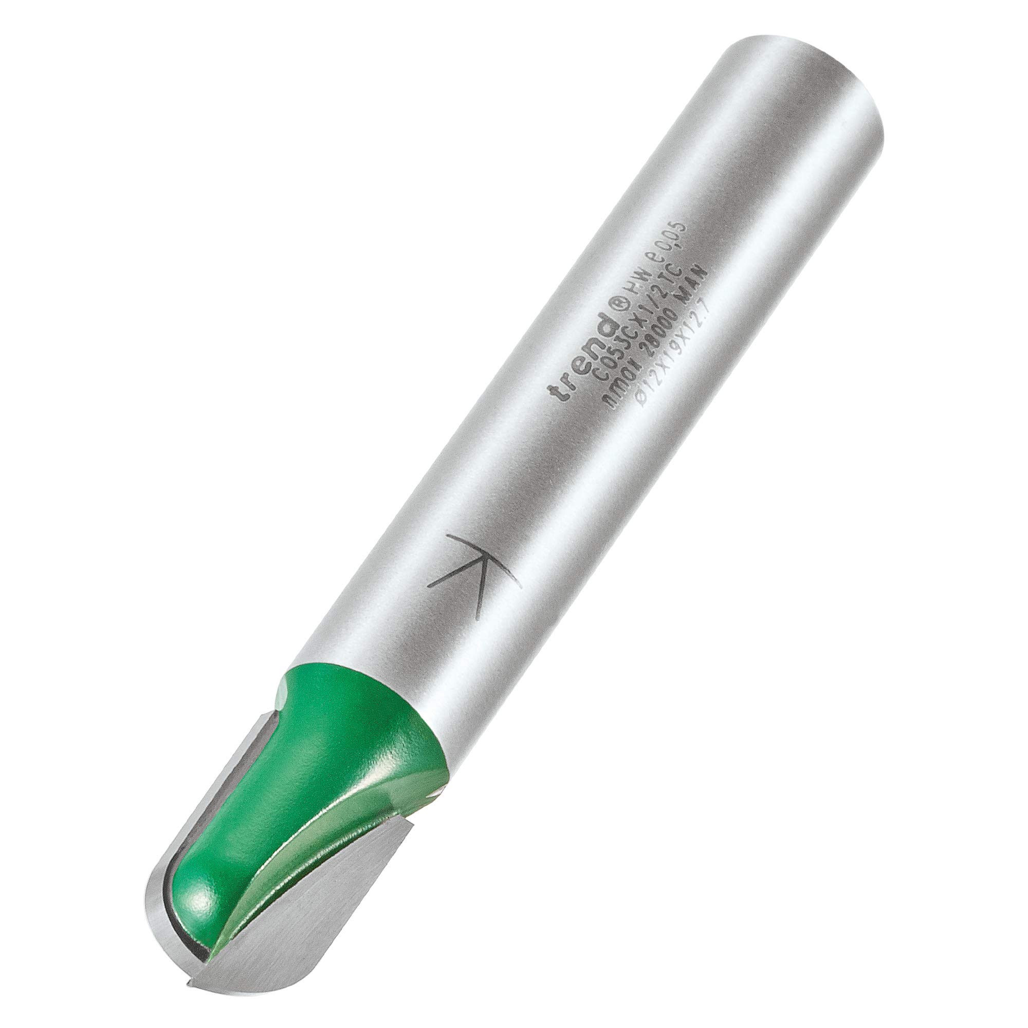 Trend CraftPro Cavetto Router Cutter, 1/2 Inch Shank, 6mm Radius and 12mm Cut Diameter, Tungsten Carbide Tipped, C053CX1/2TC