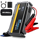 Sharmeal 7000A Car Battery Jump Starter, 12000mAh Car Jumper Starter Battery Pack for Up to All Gas & 12.0L Diesel Engines, 12V Jump Box with 3 Modes Flashlight and Jumper Cable(Yellow-7000A)