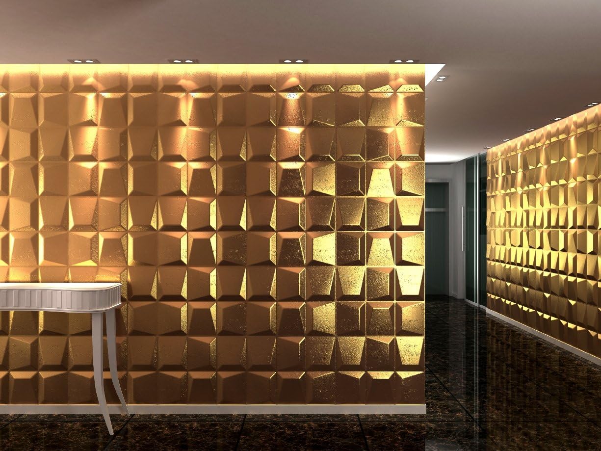 3D Mosaics Decorative panel for Interior Walls, 100% Ecologically Friendly, Made with Bamboo, 6 Panels, 62.5 x 80 cm = 3 m2