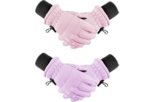 Boao Kids Winter Ski Gloves Waterproof Warm Snow Mittens Full Finger Gloves for Toddlers Infants