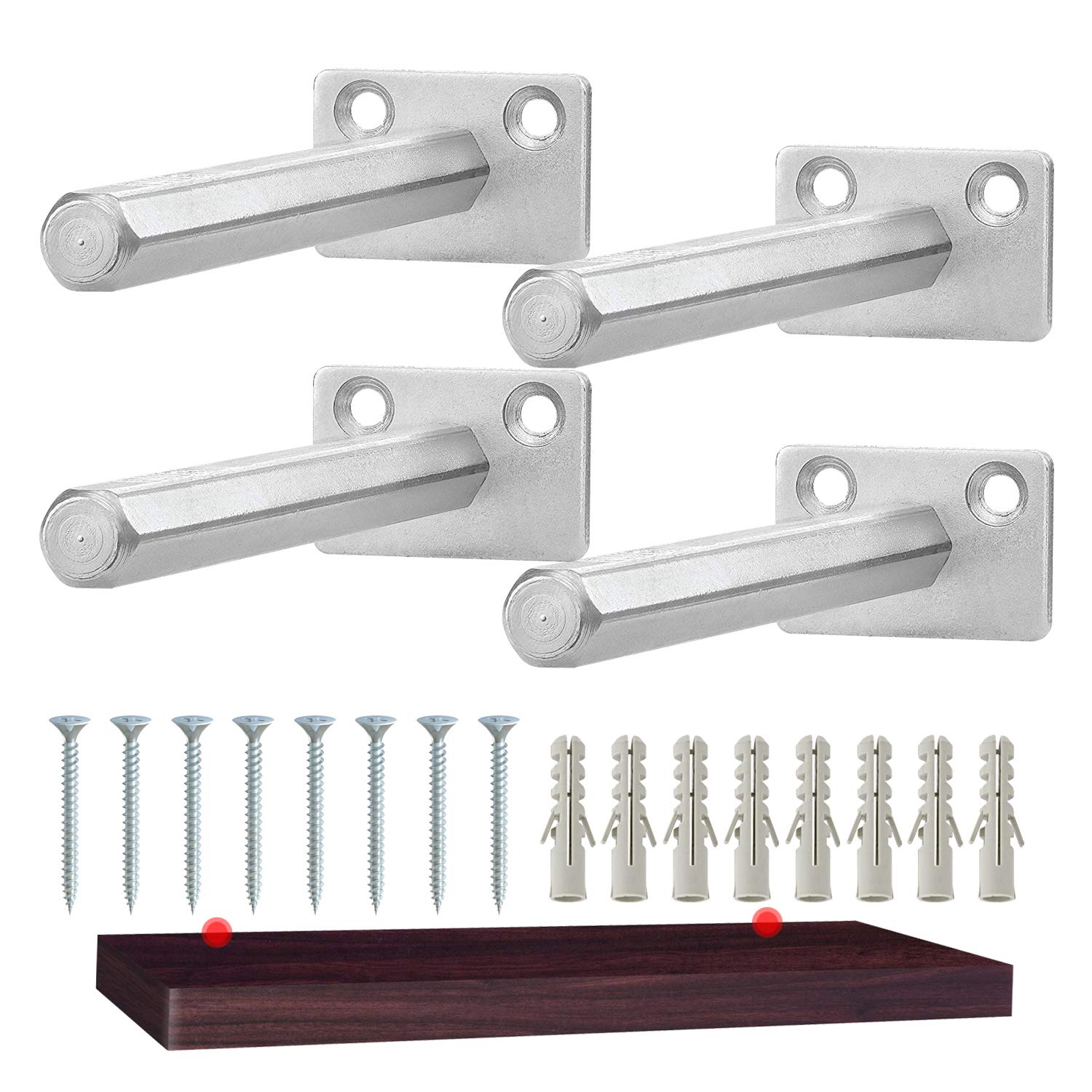 Wanna Kis Sturdy Floating Shelf Bracket Hardware (Pack of 4 Pieces