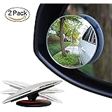 Ampper Blind Spot Mirror, 2" Round HD Glass Convex Rear View Mirror, Pack of 2