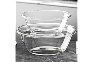 DZGUAI Large Plastic Mixing Bowl with Lid for Bread Making Food Prep Baking & Storage Multi-Use Set Sourdough Salad（5L+3L）