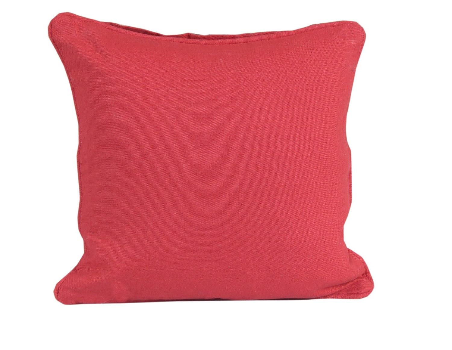 Homescapes 100 Cotton Plain Red Cushion Cover 30 x 30 cm Square