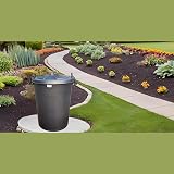 OptiProducts 110L Heavy Duty Black Plastic Rubbish Refuse Bin with Locking Lid view 8