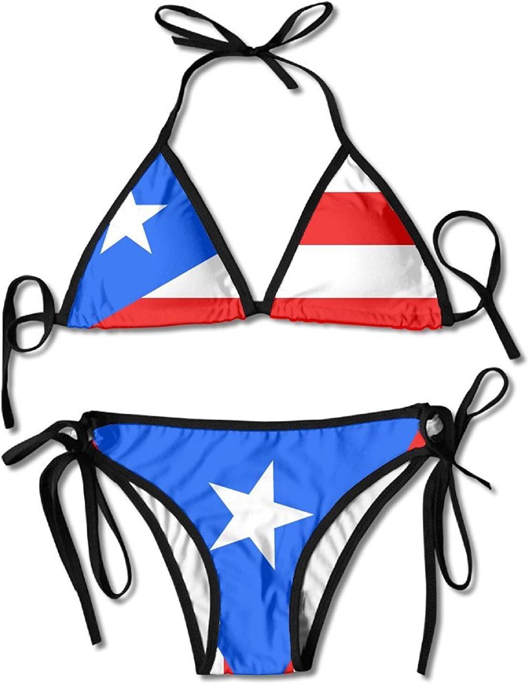 Puerto Rico Flag Women's Fashion Sexy Swimsuit One Size
