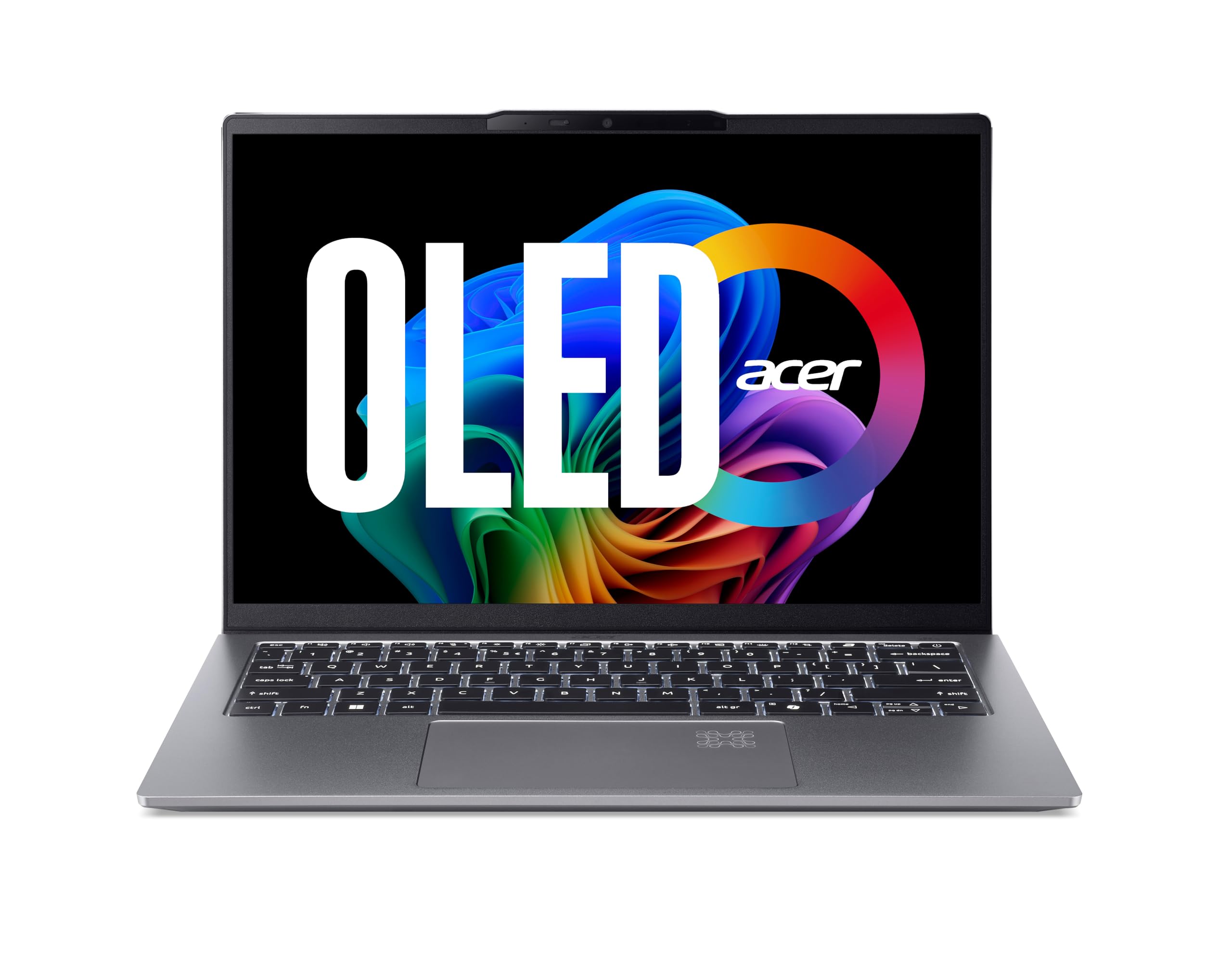 acer Swift Go 14 AI OLED (SFG14-64-R3EW) KI Laptop, Copilot+ PC, 14" WUXGA OLED Display, AMD Ryzen Al 7 350, 16 GB RAM, 512 GB SSD, AMD Radeon 860M, Windows 11, QWERTZ Tastatur, Silber
