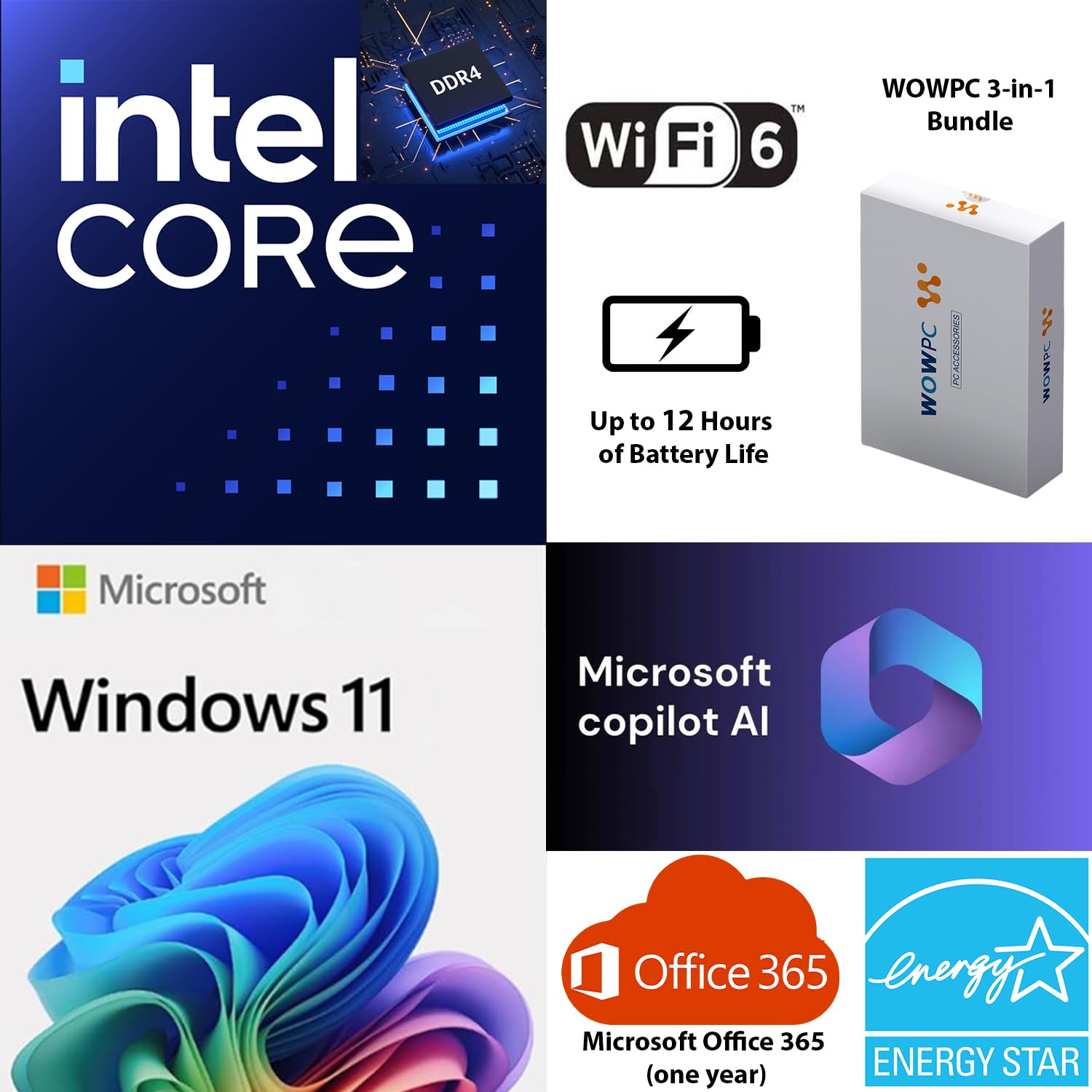 HP 14 Ultrabook • Back to School Limited Edition w/Microsoft 365 • Intel 4-Core CPU • 32GB RAM • 1.6TB Storage (128GB OnBoard w/ 512GB Portable Drive + 1TB OneDrive) • Natural Silver • Win 11