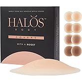 Halos Body Padded Nipple Covers – Enhancing Pasties with Extra Coverage – Reusable Silicone Design for Sensitive Skin