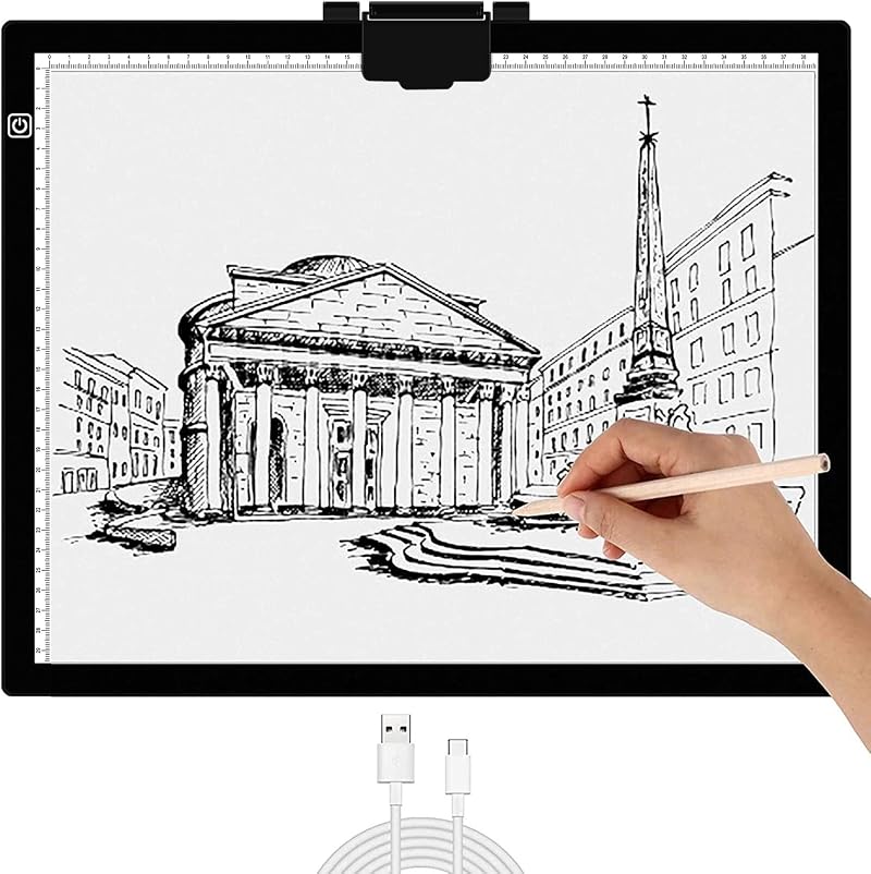 Elice A3 LED Light Box Portable Drawing Tracing Pad 3 Brightness Levels Type-C