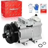 PHOBOOS A/C compressor with Clutch Compatible with Ford &amp; Lincoln | for Ford F-150 F-250 F-350 Super Duty, Mustang &amp; Lincoln Town Car &amp; Mercury Cougar, 4.6L 5.4L 6.8L, Ref. CO101290C